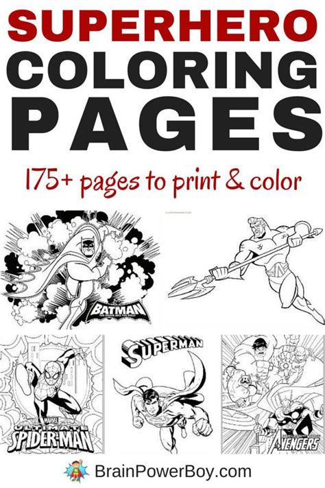 5 the justice league character coloring pages, martian manhunter (who i never heard of until now,) hawkgirl, wonder woman, superman, green lantern, batman and the. Pin on For the BOYS!