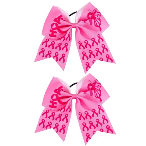 Breast Cancer Cheer Bows 7 Inch Breast Cancer Awareness Cheer Bow Pink Cheer Bows