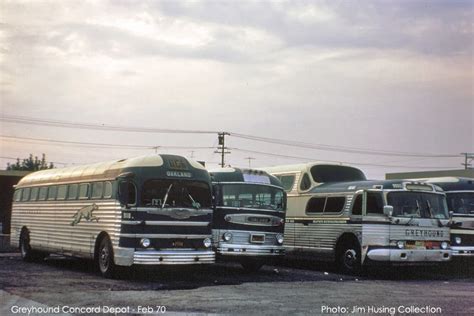 Eddies Rail Fan Page Vintage Greyhound Buses At The Concord Terminal