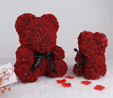 recutms rose teddy bear rose bear teddy flower bear 10 inch teddy bear t b ebay