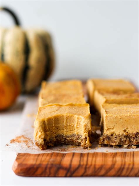 No Bake Pumpkin Cheesecake Bars Vegan Hannah Magee Rd Recipe