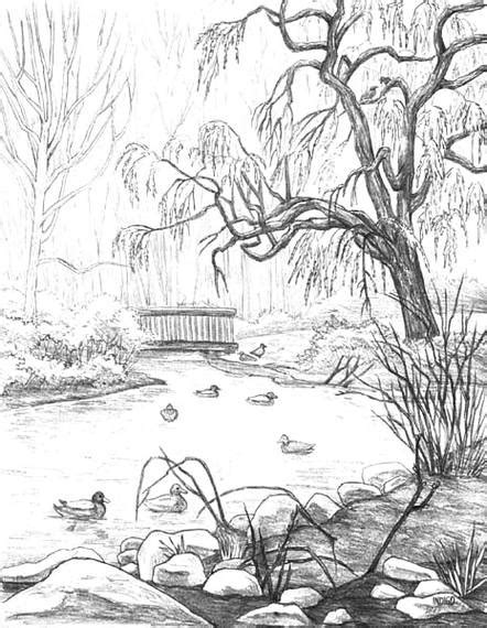 Detail Gambar Sketsa Sungai Koleksi Nomer 8