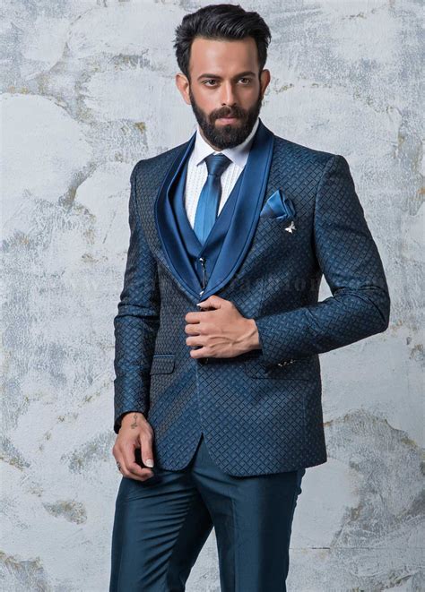 Browse men in suits pictures, photos, images, gifs, and videos on photobucket Teal Blue Designer Mens Suit | Bennevis Fashion