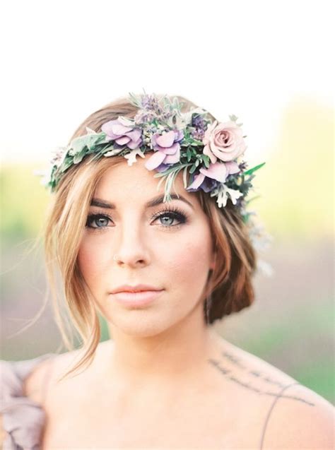 45 Wedding Hairstyles With Flower Crowns Perfect For Your Wedding Deer Pearl Flowers Part 4
