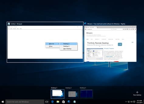Hotkeys To Manage Virtual Desktops In Windows 10 Task View Winaero
