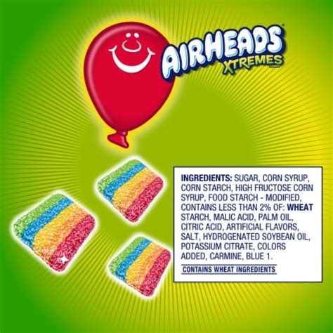 Airheads Xtremes Bites Sweetly Sour Rainbow Berry Flavored Candy 6 Oz