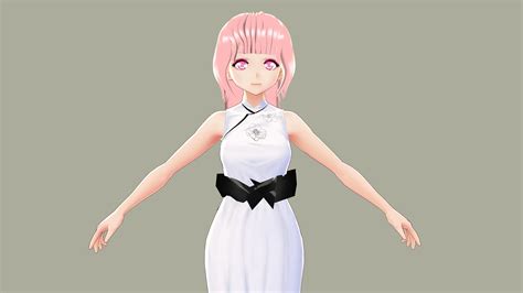 Anime Character 3d Rigged T Pose Expressions Rigged 2