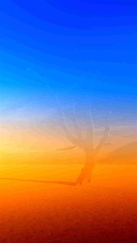 Download Blue And Orange Scenery Iphone Wallpaper Background By