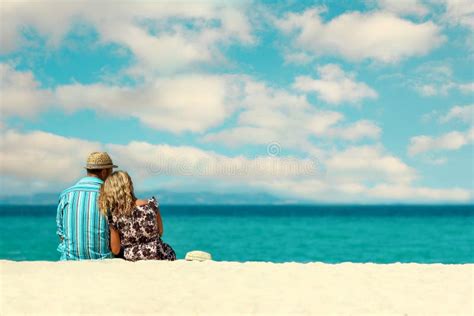 Couple In Love On The Beach Stock Photo Image Of People Back 180303922