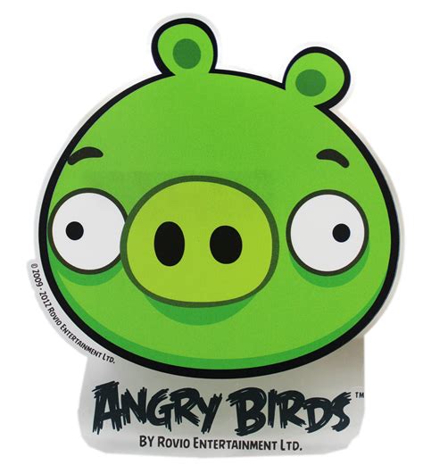 Angry Birds Shocked Face Green Piggy Decal