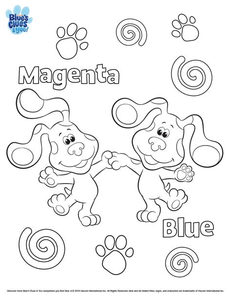 Blues Clues And You Printable Coloring Page Nick Jr Coloring Pages