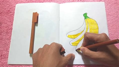 Menggambar Pisang Cara Menggambar Pisang Drawing And Coloring
