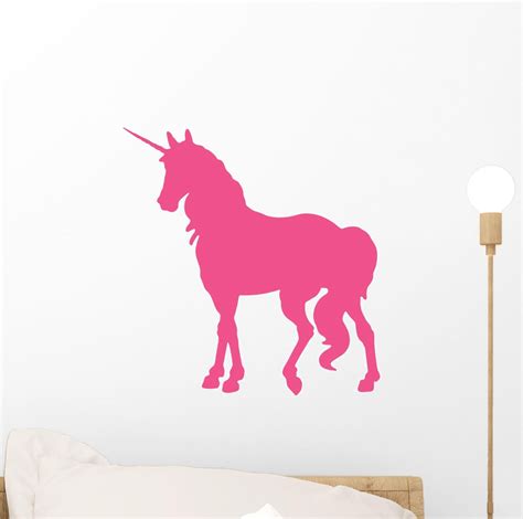 Elegant Hot Pink Unicorn Wall Decal By Wallmonkeys Peel And Stick