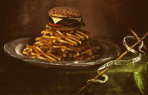 The Burger Friday Canvas Project Combines Classic Paintings And