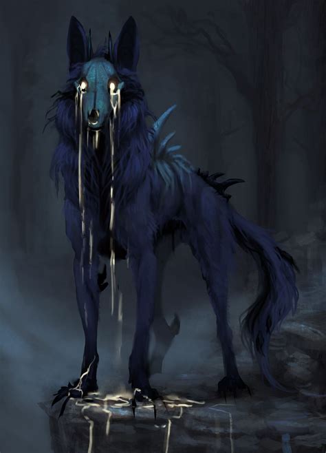 Ghost Wolves By Jade Mere Digital Illustration Gold Animal