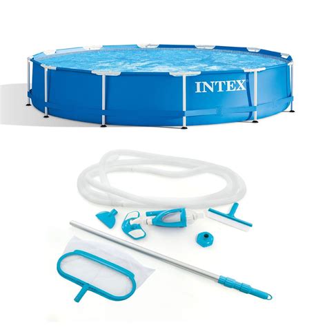 Intex 12 X 30 Above Ground Swimming Pool And Pool Maintenance Kit