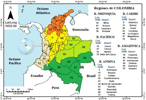 Ubicación Geográfica De Las Regiones De Colombia Download Scientific Diagram