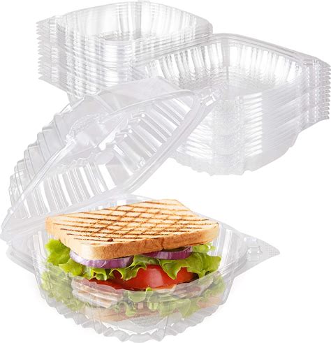 Disposable Plastic To Go Containers With Clear Lids 50