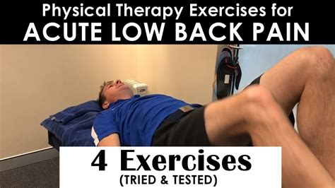 Physical Therapy Exercises For Acute Low Back Pain Exercises Tried Tested Youtube