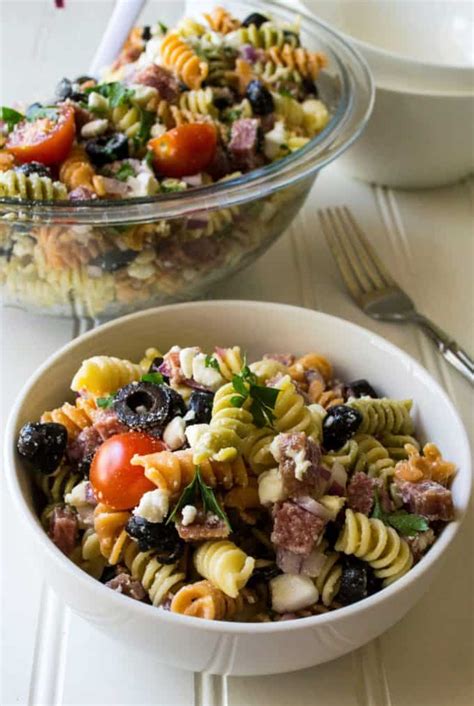 Italian Pasta Salad With Pepperoni A Wicked Whisk