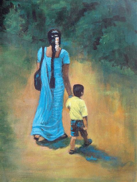 Ammas Grip Leads Painting By Usha Shantharam