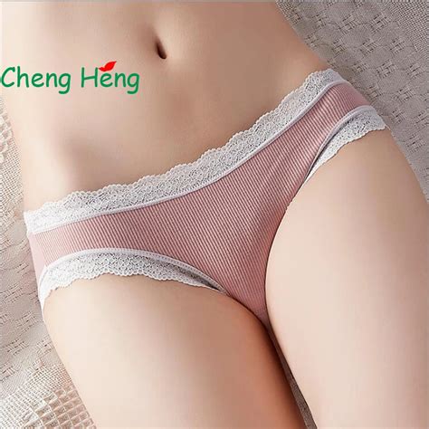 Cheng Heng Japanese Lace Cotton Girls Underwear Womens Low Waist