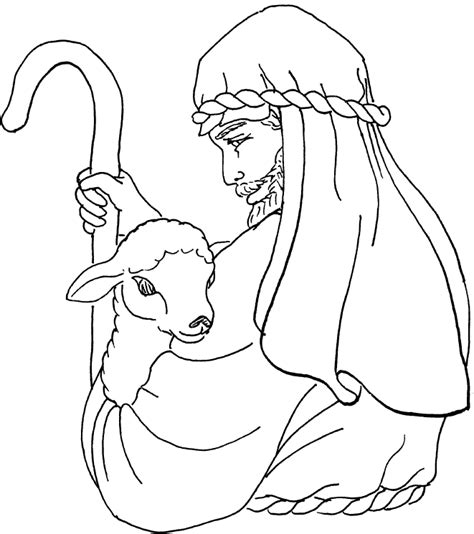 Download & print free coloring pages! Good Shepherd Esp Coloring Page | Sermons4Kids