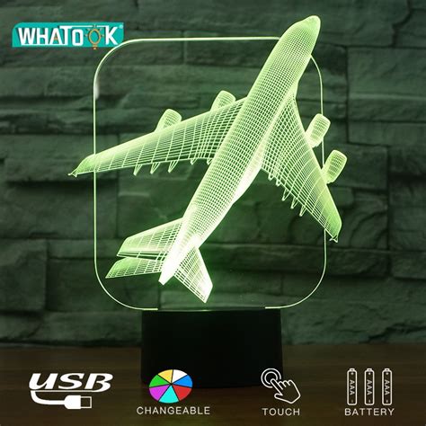 Buy Airplane 3d Acrylic Led Table Lamps Illusion