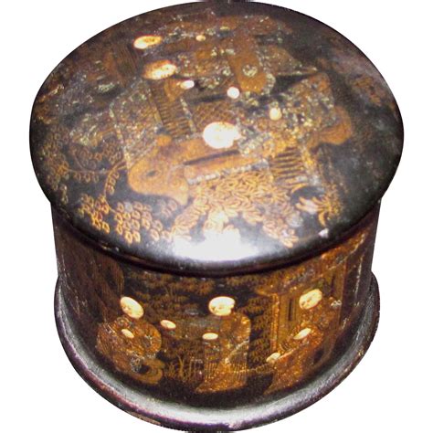 Antique Chinese Paper Mache Lacquered Box Circa 1840 from flanagan-laneantiques on Ruby Lane