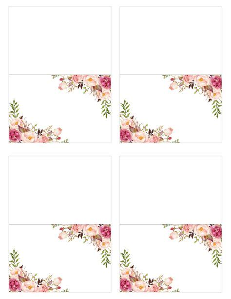 Pink Floral Food Label Food Tent Cards Place Card 100 Editable Buffet