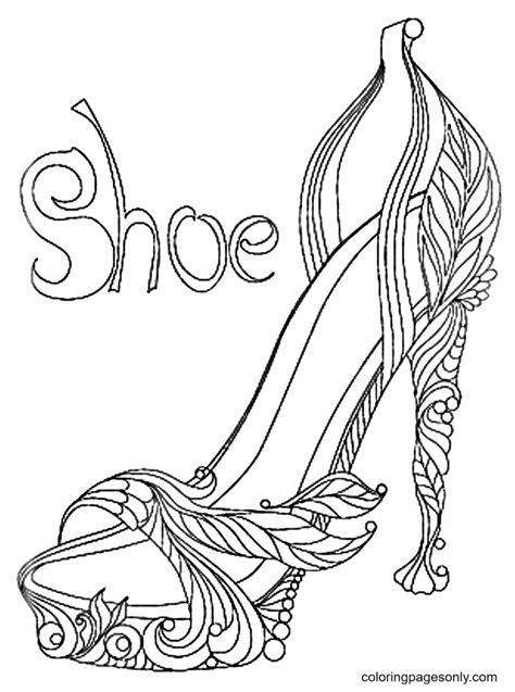 High Heel Shoes Coloring Pages Printable Coloring Pages