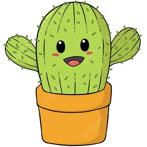 Kawaii Cactus Cartoon Cactus Cactus Clipart Cactus Png Transparent
