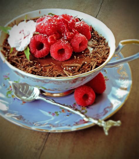 It might take a little bit time to make that cake but it's worth it. Dark chocolate mousse topped with raspberries #dark # ...