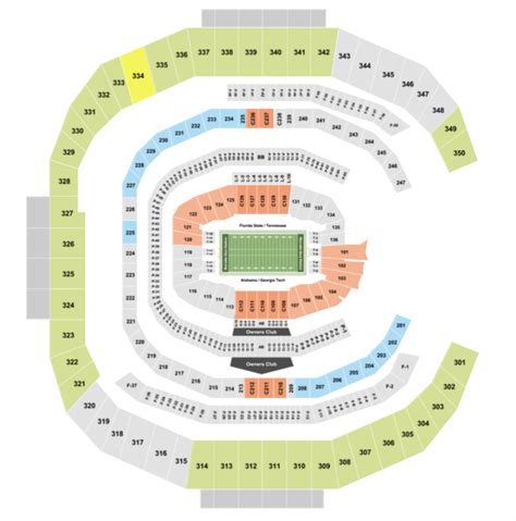 Mercedes Benz Stadium Seating Chart Section Row And Seat Number Info