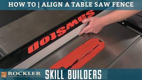 How To Align Your Table Saw Fence Rockler Skill Builders Youtube
