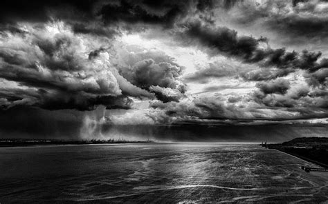 Download Dramatic Black And White Storm Wallpaper