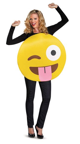 Tongue Out Emoji Costume Emoji Costume Smiley Face Costume