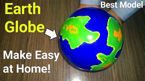 How To Make Earth Globe Very Easy At Home 3d Earth Globe Model Diy
