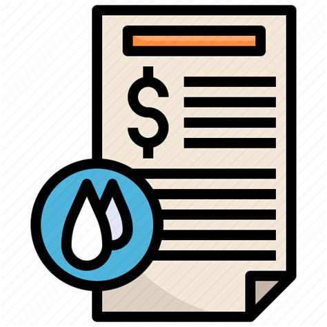 Water Bill Paid Finance Taxes Payment Ticket Icon Download On