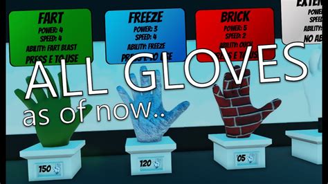 Showcasing All Gloves In Slap Battles Fanmade Expansion Youtube