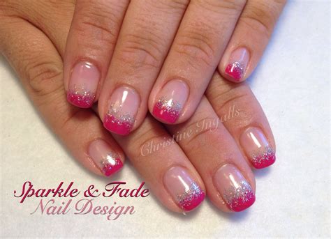 Entity Gel Polish Tres Chic Pink With A Silver Sparkle Fade Done By