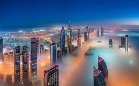 Download City Lights In Dubai Wallpaper
