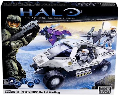 Mega Bloks Halo The Authentic Collectors Series Unsc Rocket Warthog Set