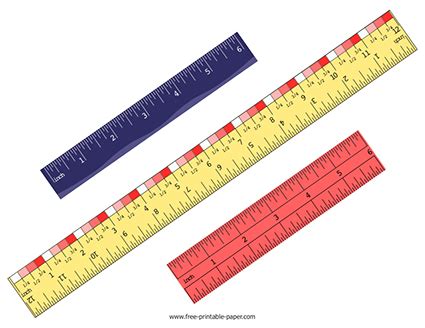 For example, if you wanted to make something out of construction let's start by looking at how to read a ruler in inches. Ruler Inches - Free Printable Paper