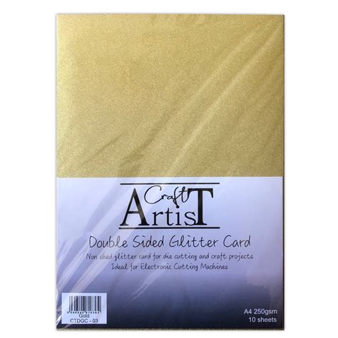 Craft Artist Double Sided Glitter Card Gold Art Of Craft