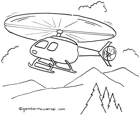 Gambar sketsa kartun mungkin saja menjadi salah jenis sketsa yang bisa kamu buat. Gambar Mewarnai Kendaraan Udara - Kreasi Warna