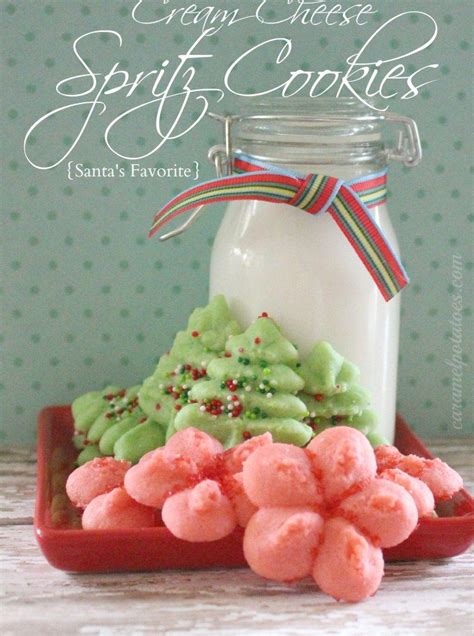 Holiday cream cheese cookies recipe—four ways! Cream Cheese Spritz Cookies | Spritz cookies, Spritz ...