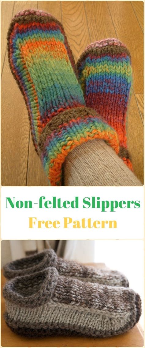 Free Knitting Patterns For Slippers Mikes Nature