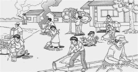 Kumpulan mewarnai gambar anak tk sd remaja republik seo. 35+ Terbaik Untuk Gambar Sketsa Gotong Royong - AsiaBateav