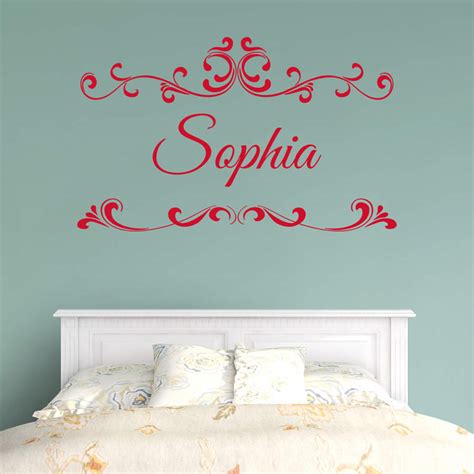 Scroll Script Personalized Name Wall Decal Shop Fathead For Wall Art